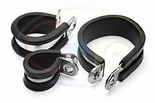 P Clips - Mild Steel, Rubber Lined 10mm, 13mm & 16mm