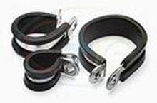 P Clips - Mild Steel, Rubber Lined 19mm & 25mm  *£0.40 each!*  * *CLICK HERE FOR FULL DETAILS AND QUANTITY PRICES!*