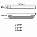 Ultra Slimline 6 LED Grill Directional Warning LED Light 12/24v – R65, R10 Approved